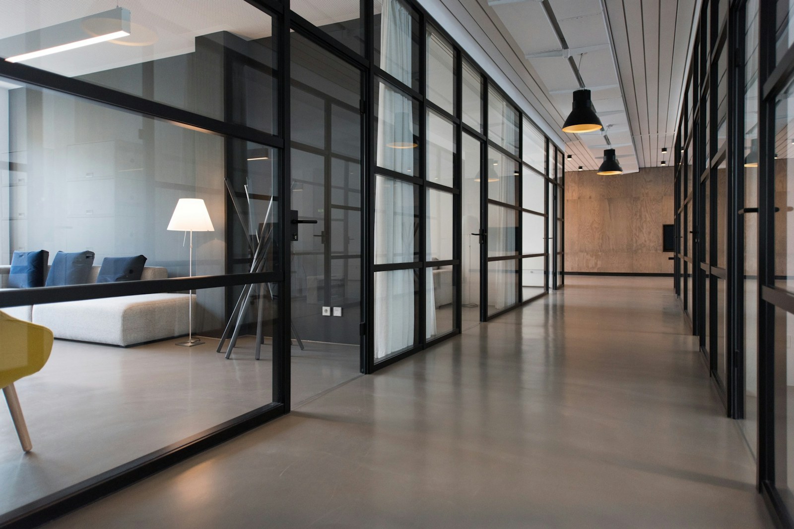 Illustrative contemporary business workspace