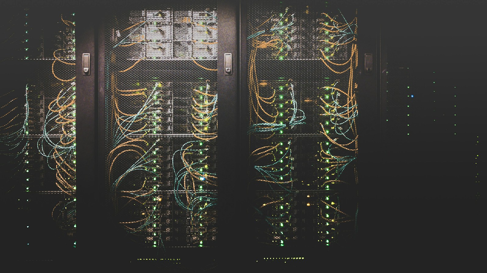 Illustrative server infrastructure and network cabling